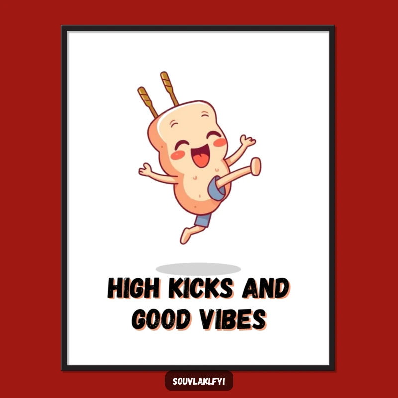 Free Printable Wall Art: High Kick Souvlaki Action Downloadable Decor