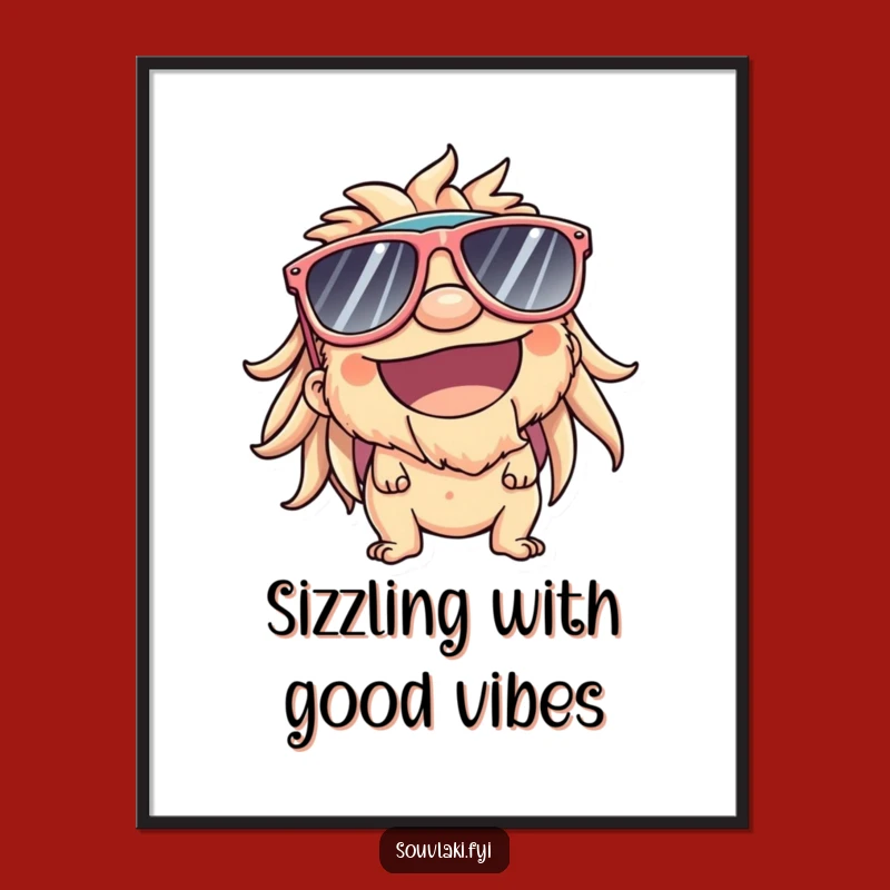 Free Printable Wall Art: Cool Souvlaki Sunshine Funny Downloadable Decor