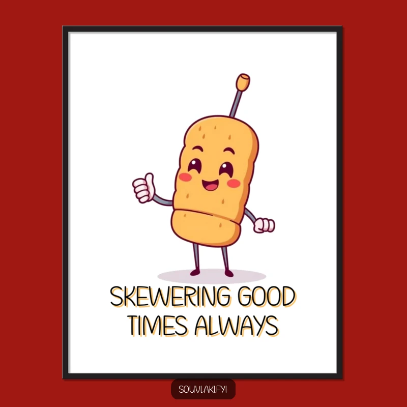 Free Printable Wall Art: Proud Souvlaki Nod, Funny Quirky Downloadable Decor