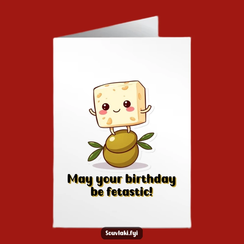 Feta Cheese Birthday Balance: Free Printable Card for a Cheerful Wish