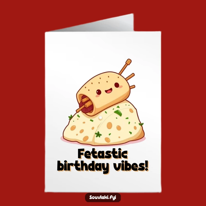 Funny Birthday Souvlaki Card: Free Printable Greeting Card for Foodie Fun