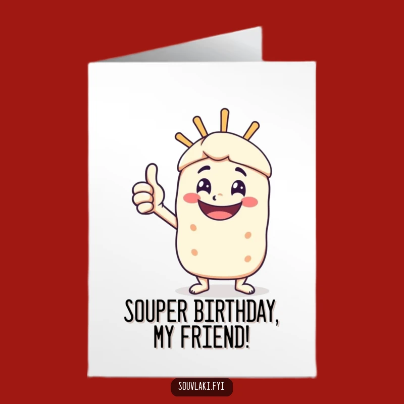 Free Printable Birthday Card: Thumbs-Up Souvlaki for a Hilarious Downloadable Gift