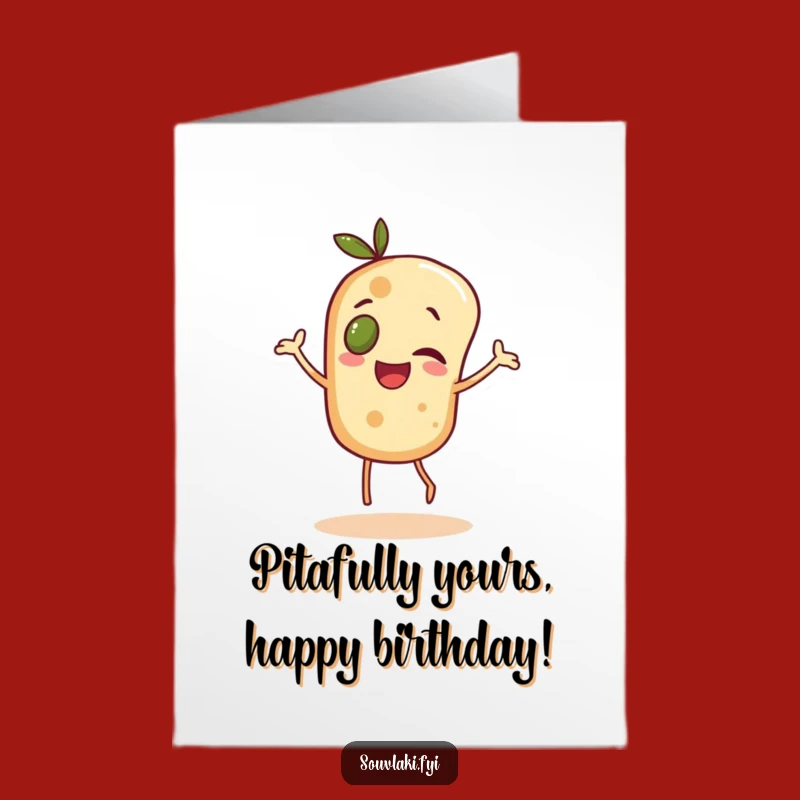 Free Printable Birthday Card: Pita's Joyful Dance, Funny Downloadable Gift