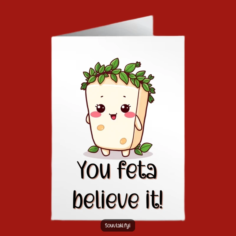 Free Printable Birthday Card: Feta's Silly Crown, Funny Downloadable Gift