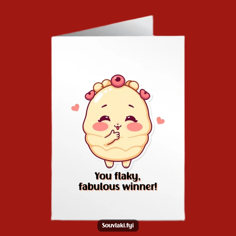 Free Printable Baklava Kiss Congratulations Card: Funny Downloadable Sweet Success Greeting