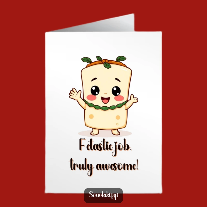 Free Printable Congrats Card: Cheerful Feta Toga Triumph - Funny Downloadable