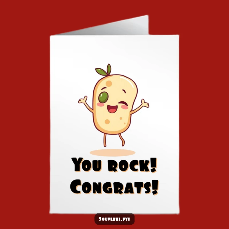 Free Printable Congrats Card: Pita's Victory Dance, Humorous Downloadable