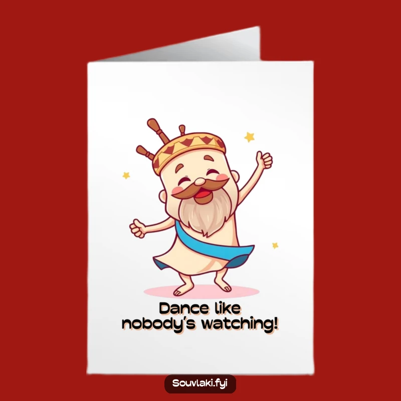Free Printable Souvlaki Congratulations Card - Sirtaki Dancer's Triumph, Downloadable