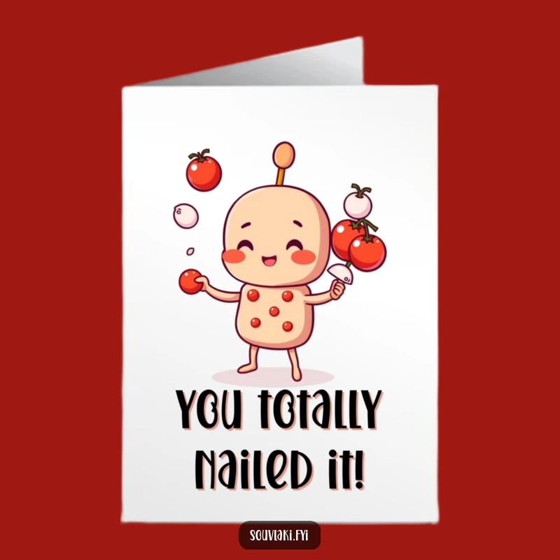 Juggling Feast Free Printable Congrats Card - Foodie Downloadable Gift