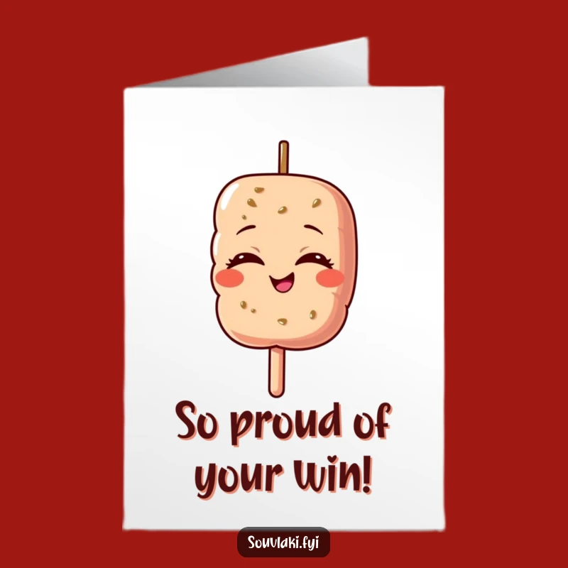 Free Printable Congrats Card: Proud Souvlaki for a Humorous Downloadable Gift