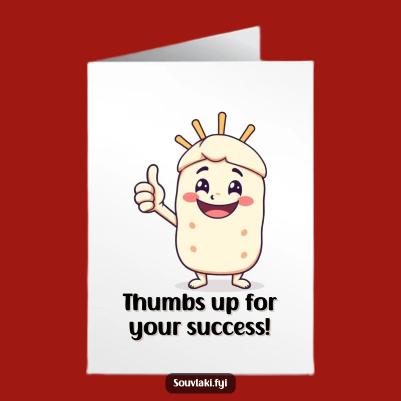 Free Printable Congrats Card: Thumbs-Up Souvlaki for a Humorous Downloadable Gift