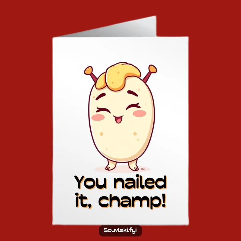 Free Printable Congrats Card: Winking Souvlaki Funny Downloadable Gift