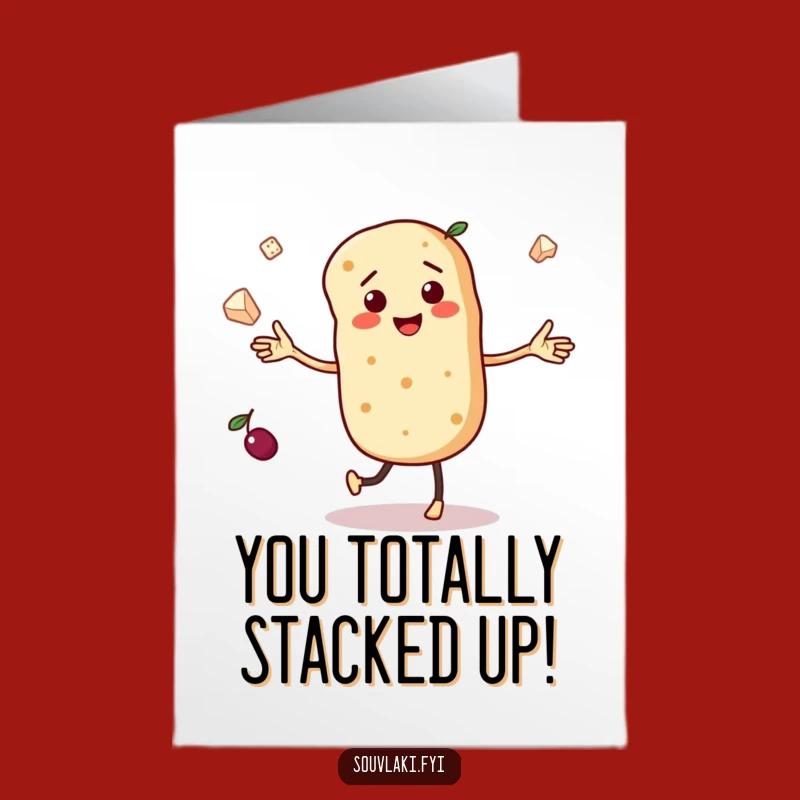 Free Printable Pita Bread Congrats Card: Juggling Success Download