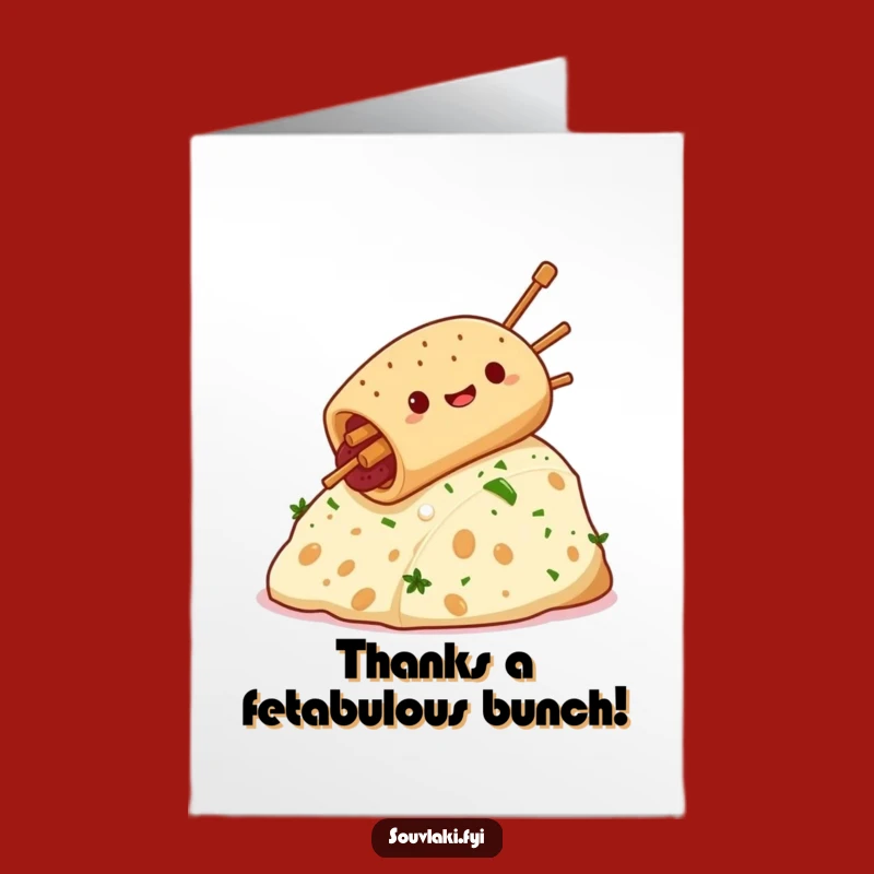 Giddy Souvlaki Thank You Card: Free Printable for Foodie Gratitude