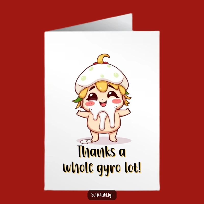 Free Printable Thank You Card: Giggling Gyro Scrumptious Downloadable Gift