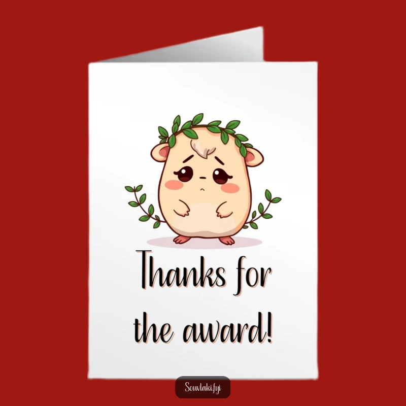 Free Printable Thank You Card: Confused Moussaka Laurel Wreath Funny Downloadable Gift
