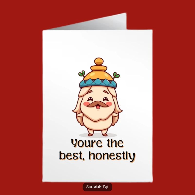 Souvlaki Amphora Hat Thank You: Free Printable Humorous Downloadable Card