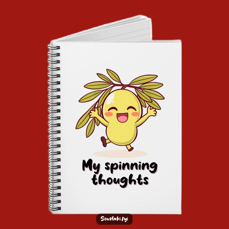 Funny Olive Spin Notebook: Jot Ideas with Joyful Character