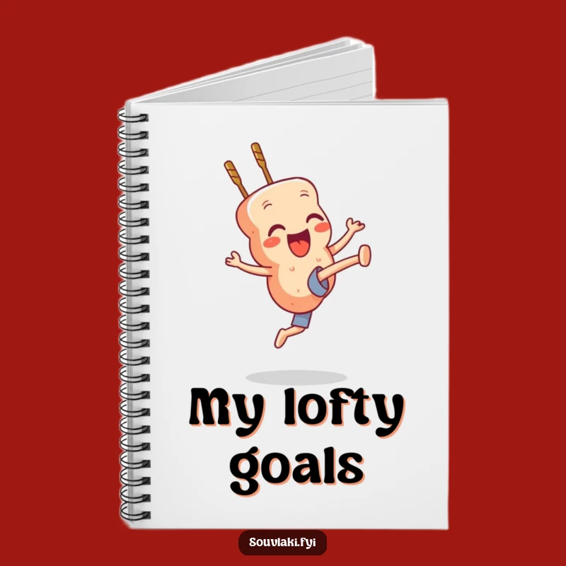 Funny Souvlaki Kick Notebook: Jot Ideas with Energetic Skewer