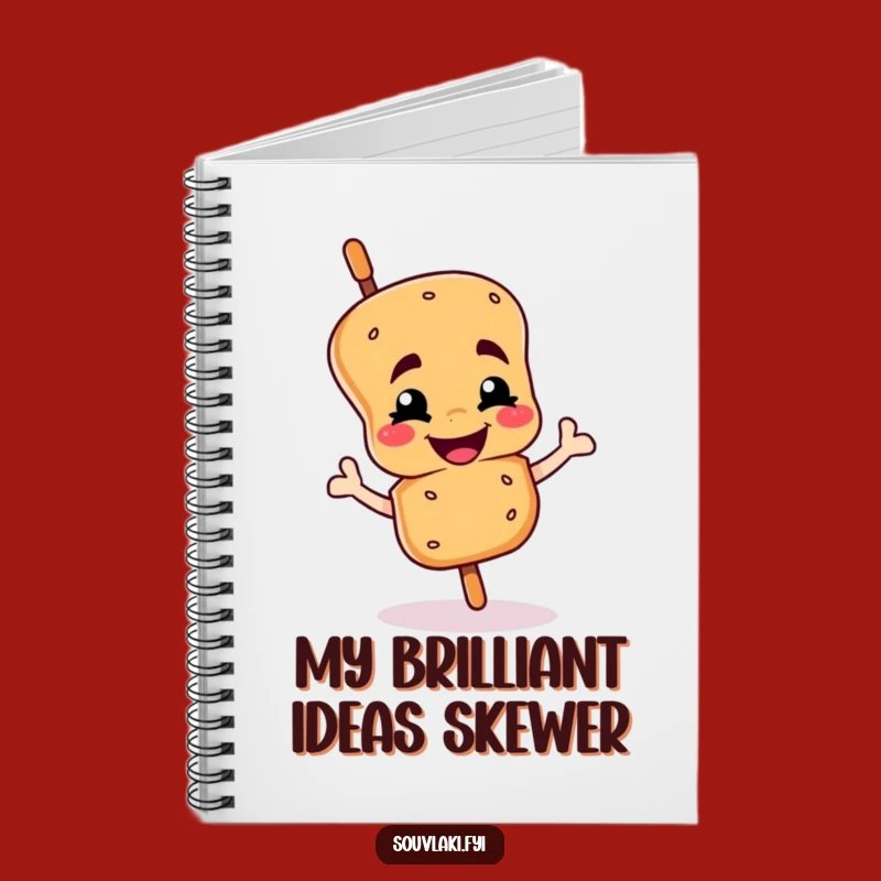 Funny Souvlaki Skewer Notebook: Winking Character Journal Gift