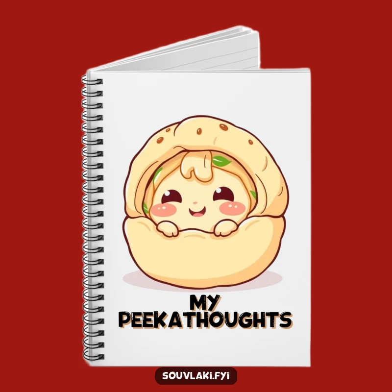 Funny Spanakopita Peek Notebook: Giggling Pastry Inspires Notes, Perfect Funny Gift