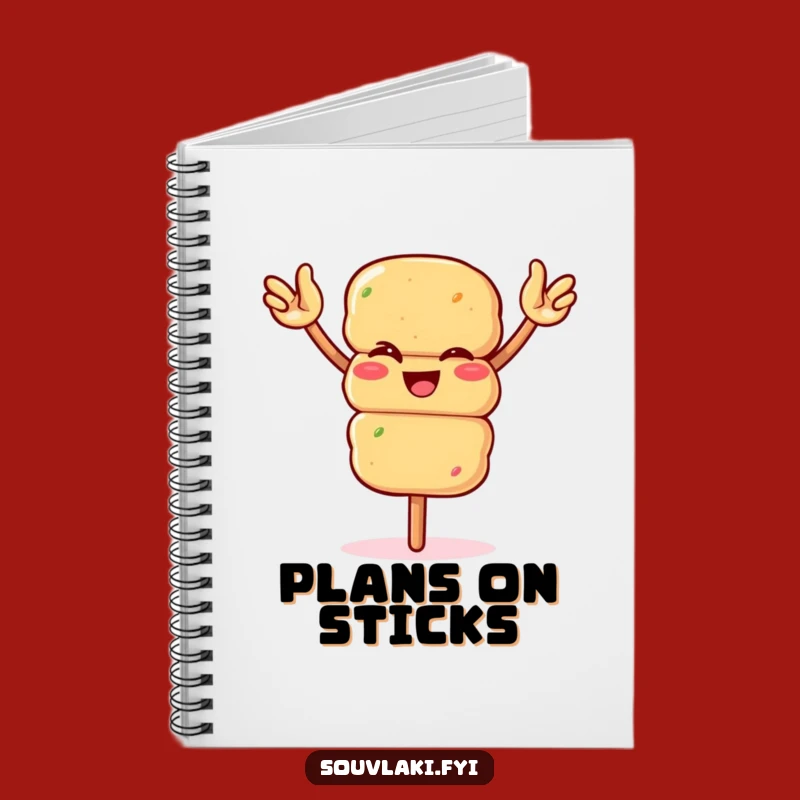 Funny Winking Souvlaki Notebook - Jot Down Grill Ideas Gift