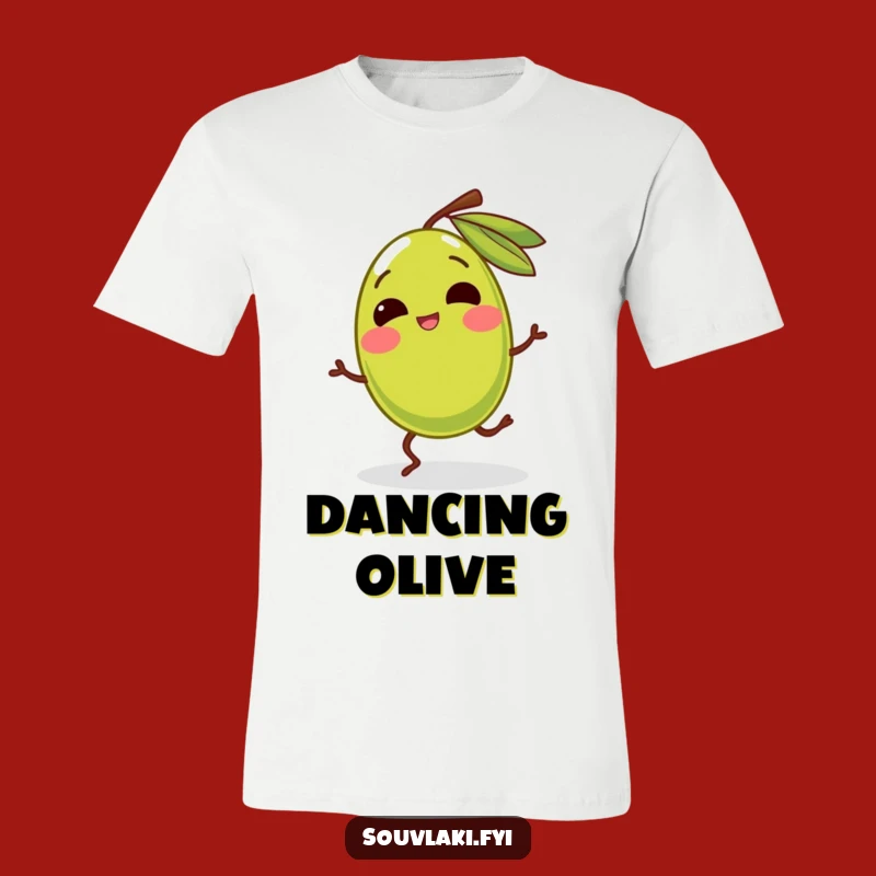 Funny Giggling Olive Dance T-Shirt - Comical Foodie Apparel Gift