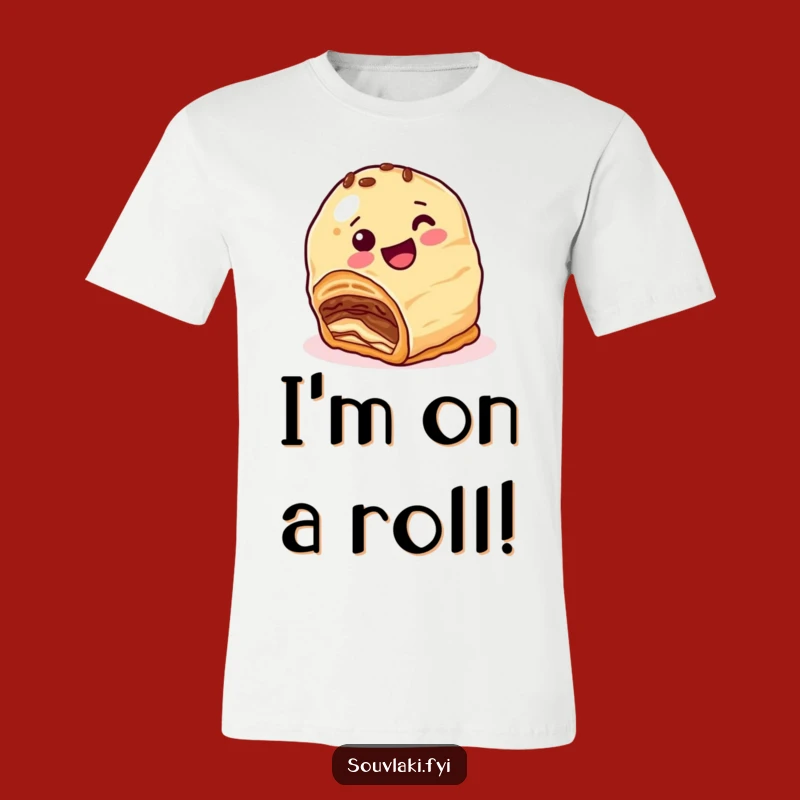 Funny Baklava Roll T-Shirt: Happy Nutty Treat Rolls, Great Hilarious Funny Gift