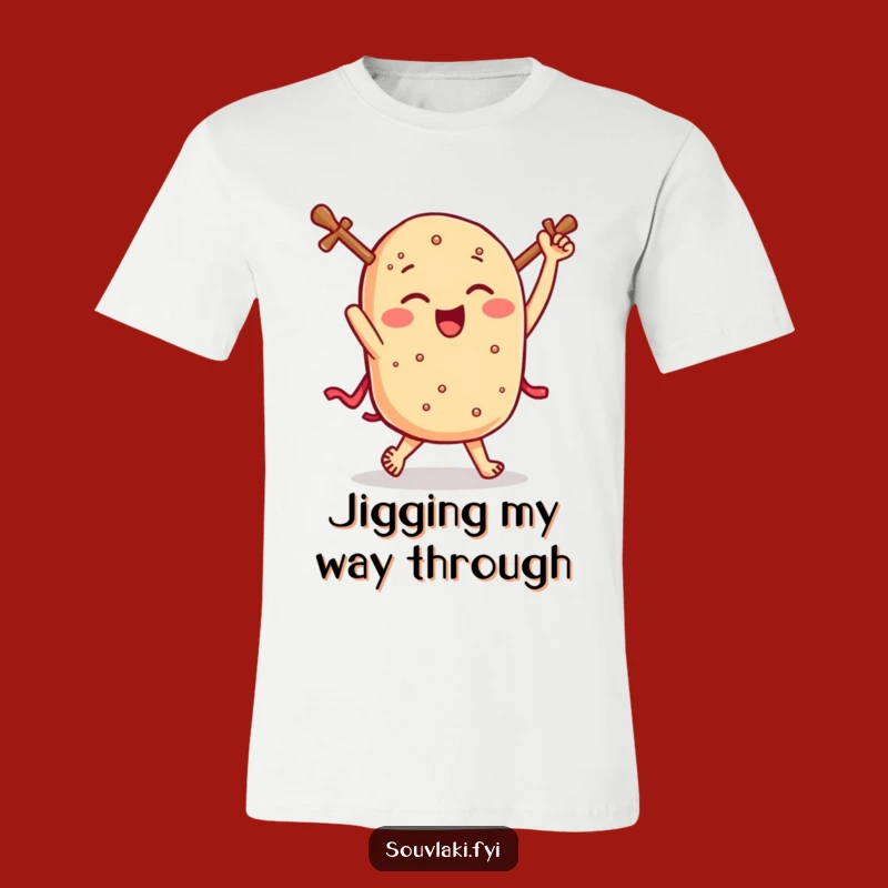Funny Souvlaki Jig T-Shirt: Winking Greek Delight Makes a Hilarious Gift
