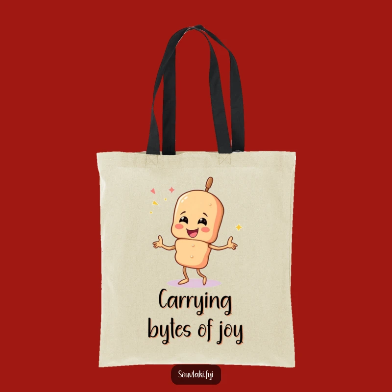 Funny Souvlaki Dance Tote Bag: Carry Your Joy with Skewer Character