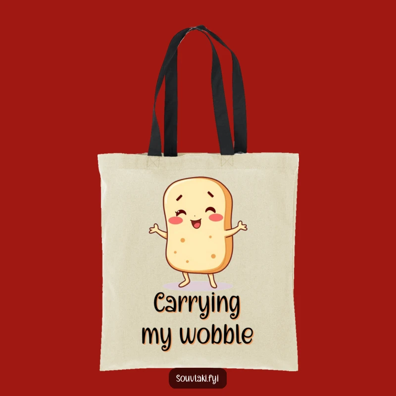 Funny Wobbling Pita Tote Bag: Carry Your Dance Moves with Style