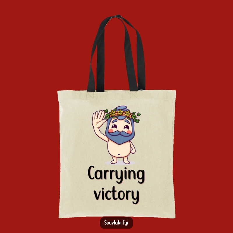 Funny Souvlaki Salute Tote Bag: Carry Your Pride with Humor