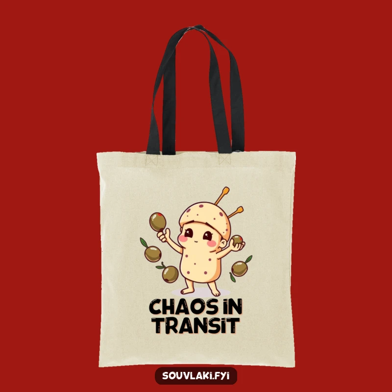 Funny Juggling Souvlaki Tote Bag: Carry Your Olive Obsession