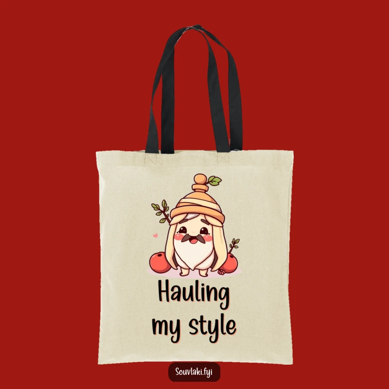 Funny Souvlaki Amphora Hat Tote Bag: Chic Greek Style for Shopping