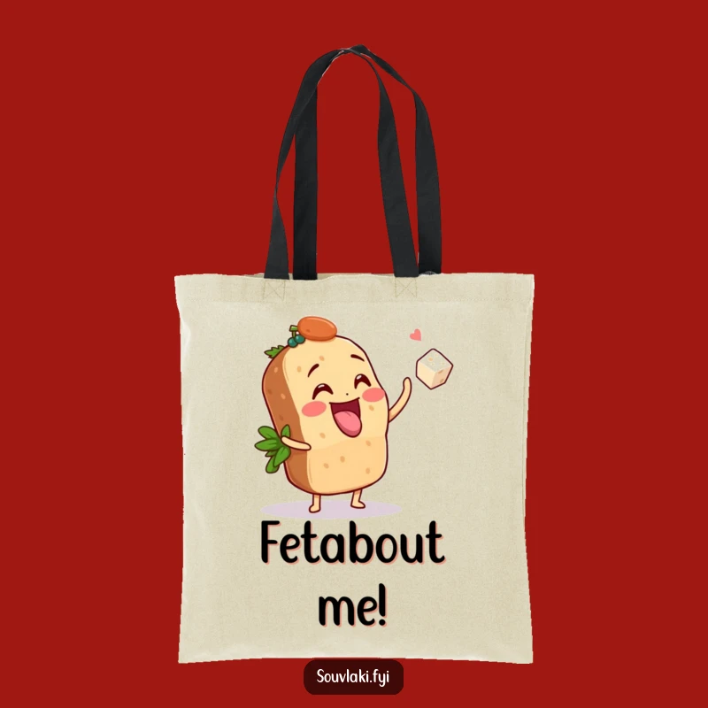 Funny Souvlaki Feta Toss Tote Bag - Carry Your Playful Foodie Style