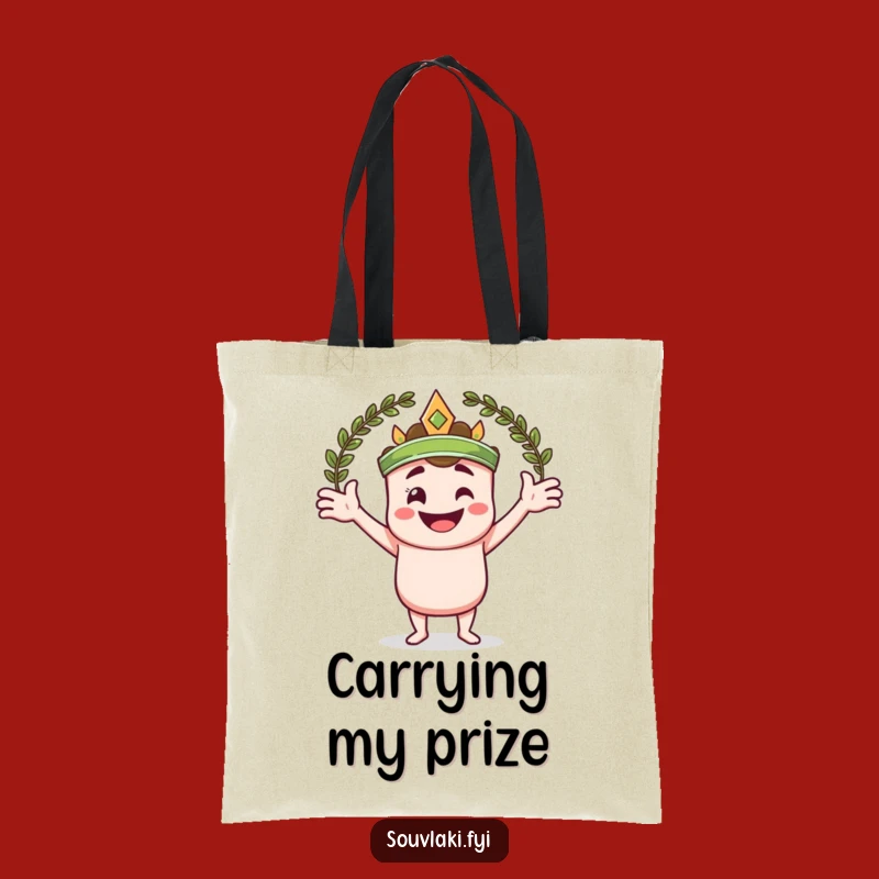 Funny Souvlaki Laurel Wreath Tote Bag - Victorious Skewer Carryall