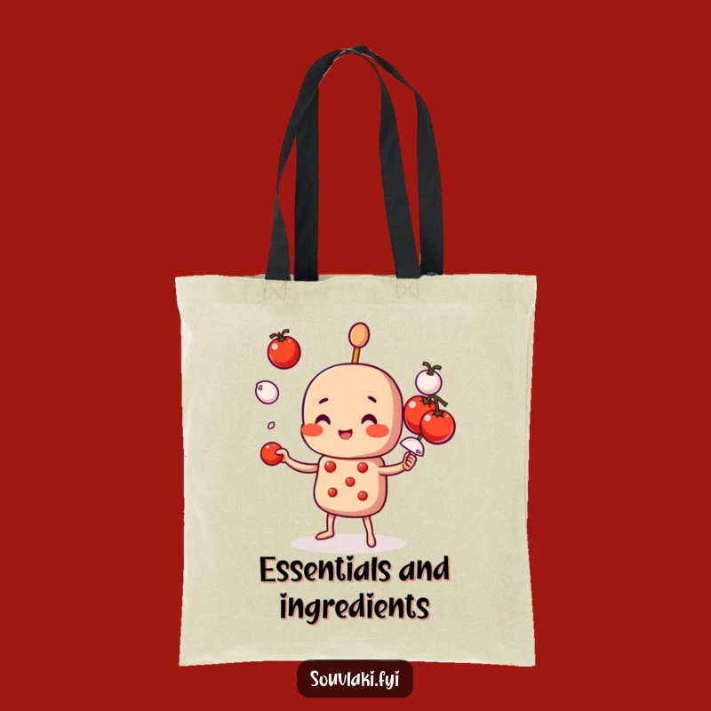 Funny Souvlaki Skewer Tote Bag: Carry Your Love for Food