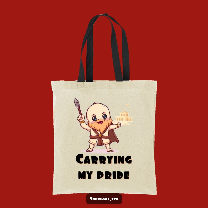 Funny Souvlaki Temple Tote Bag - Chic Greek Food Accessory, Perfect Present