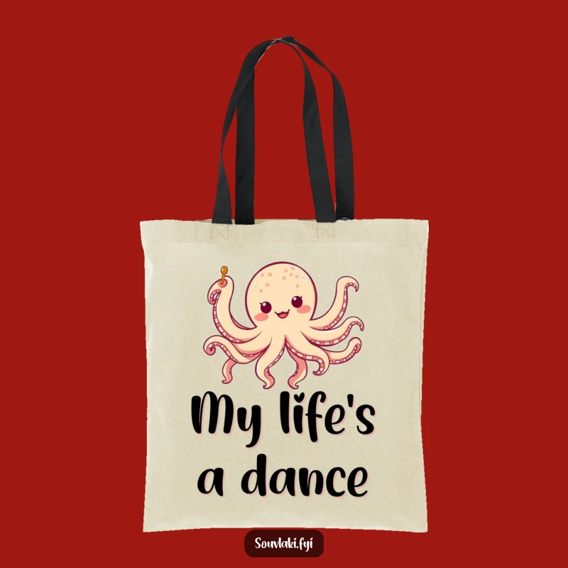 Funny Octopus Skewer Tote Bag: Jiggling Character Carryall Gift